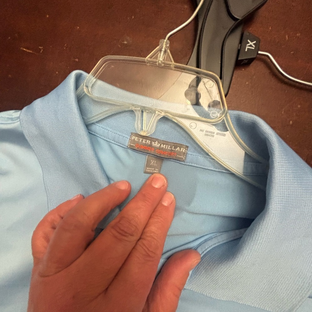 Peter millar sanDiego country club summer comfort baby blue xl polo golf shirt - Picture 5 of 6